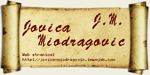 Jovica Miodragović vizit kartica